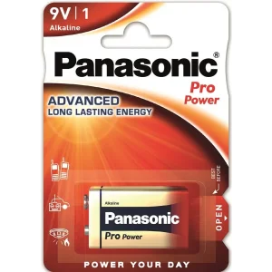 Батарейка Panasonic Pro Power лужна 6LR61(6LF22, MN1604, MX1604, Крона) блістер, 1 шт., 6LR61XEG/1BP UA